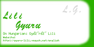 lili gyuru business card